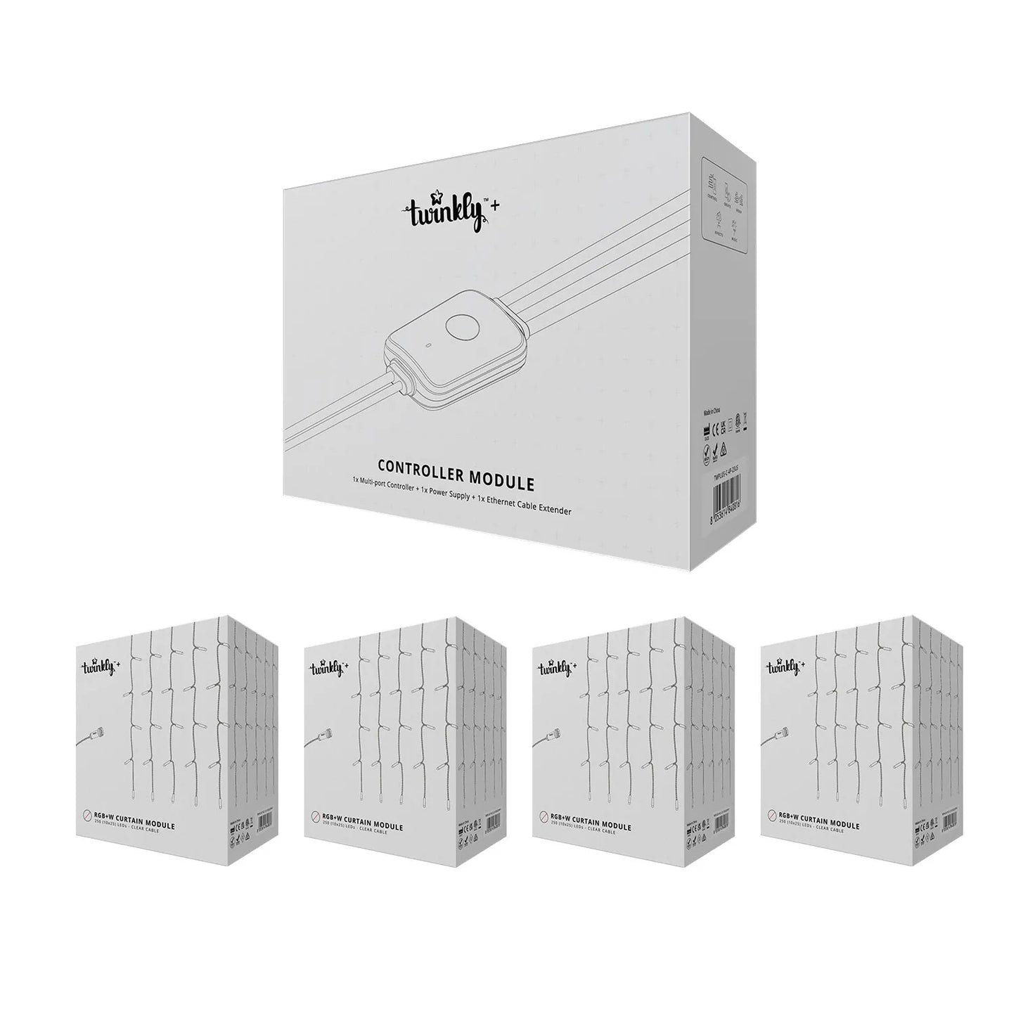 Zestaw Twinkly Plus Curtain 1000 LED, kontroler