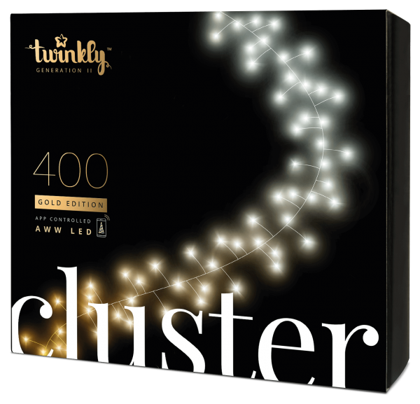 Pachet Cluster 400 LED Twinkly Gold Edition